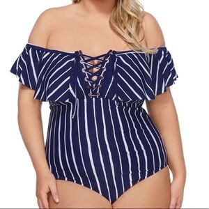 RAISINS Curve Shore Thing Cubana Striped One Piece